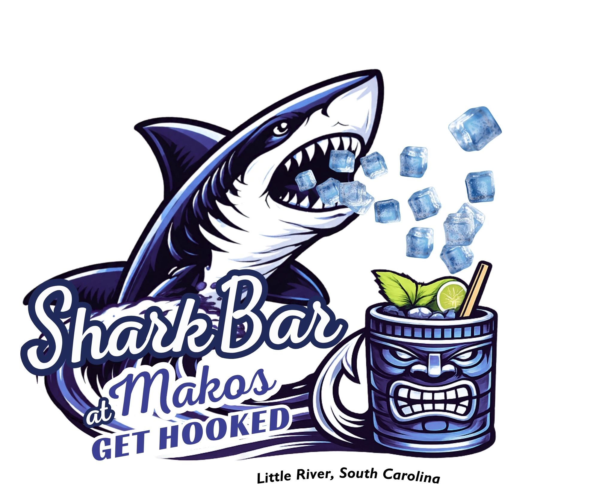 shark bar ice bag logo - image
